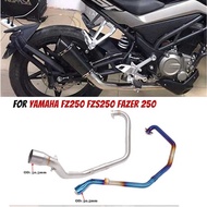 Motorcycle Exhaust Pipe Front Section Middle Section Suitable for FZ250 FZS250 Fazer 250