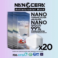 KF94 Nano Face Mask 20pcs Reusable Nano Mask with NANO Silver and NANO Ceramic filter with 99.9 Ster