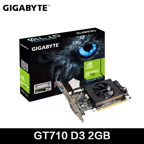 GIGABYTE NEW GeForce GT710 2GB Gaming Graphics Card GDDR3 64Bit NVIDIA Video Card GV-N710D3-2GL Gami
