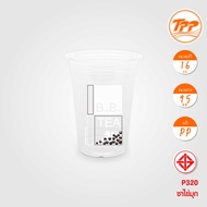 TPP (ยกลัง) แก้วพิมพ์ลาย 16oz เรียบ ปาก 95 มม. 1000 ใบ PP