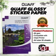 Quaff Brand Glossy Photo Sticker a4 90gsm