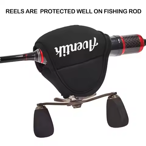 Aventik Soft Neoprene Shockproof Baitcasting Reel Cover Fishing Reel Case Reel Pouch Reel Bag