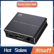 8K Display Port Switch 1.4 Bi-Direction Switch Converter 2X1/1X2 Support 4K@120Hz 8K@30Hz for Multip