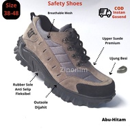 A7 Men's Steel Toe Safety Shoes Ash Black
