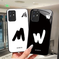 For OPPO A94 5G Reno 5Z Lucky Initial Letter Phone Casing OppoA94 5G CPH2211 Reno5 Z Lens Protective