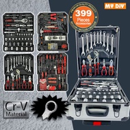 MYDIYSDNBHD - 399pcs Tool Set Hand Tools Box Socket Set With Luggage Tool Box CRV Tools Original Car