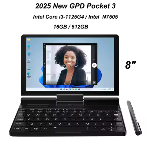 2025New GPD Pocket 3 Intel Core i3-1125G4 Laptop Mini 8 Inch Notebook 16GB 512GB Modular Full-featur