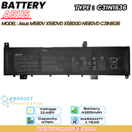 (ส่งฟรี ประกัน 1ปี) Asus แบตเตอรี่ โน๊ตบุ๊ค Asus M580V X580VD X580GD N580VD C31N1636 ของแท้