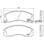 Front Brake Pads MITSUBISHI G-WAGON STRADA 2.8 4WD 4X4 GALANT E54 EA2A 2.0 VR4 1996- PAJERO SHOGUN 3