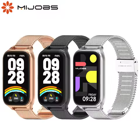 for Xiaomi Smart Band 9 Active Strap Bracelet Global Version Milanese Metal Wristband Mi Band 9 Acti