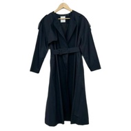 Ebure Belt Coat Size 3 dark Navy Women Long sleeves Direct from Japan Secondhand