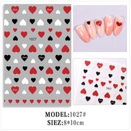3d heart nail sticker