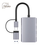6-In-1 USB 3.0 Card Reader CF/SD TF USB-C Adapter Hub for Computer/Android