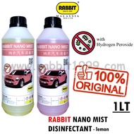RABBIT NANO MIST DISINFECTANT - lemon - 1Lt - nano fog solution / nano mist fog solution 1Litre heav