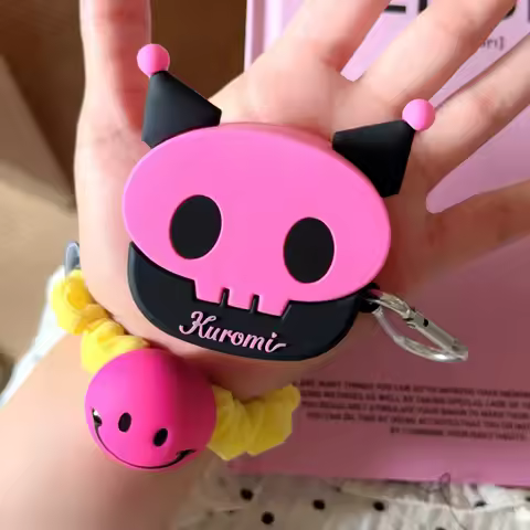 Gifts That Girls Like Quality Animation For Kuromi Pink Sanrio Silicone headphone cover Cartoon For 