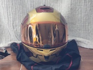 HJC Marvel Ironman Motorcycle Helmet XL with original box and instruction manuel 鋼鐵奇俠頭盔連原裝盒及說明書