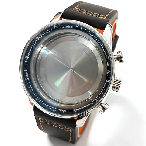 41mm VK63 VK61 Watch Case Chronograph Fit 34.5mm Dial No logo For Seiko IWC Portugieser Quartz Movem