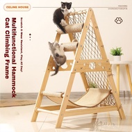 【SG SELLER】Multi-Functional Cat Climbing Frame Solid Wood Cat Tree Cat Sisal Scratcher