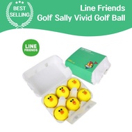 Line Friends Golf Sally Vivid Golf Ball Set - 6 Pieces | Colorful Golf Ball Pack for Sale | Character Design | Limited Edition | Golf Accessories