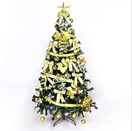 Christmas Tree (6Ft / 1.8M) Green Artificial Christmas Tree With Metal Stand Traditional For Christmas Decoration Party Home (Color: Gold) The New