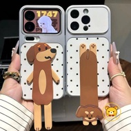 Cute Dog Holder Phone Case For OPPO A98 A96 A84 A80 A60 A79 A78 A77 A77S A76 A58 A57 A57S A57E A56S 