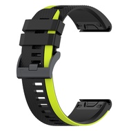 Zenia 22มม. พอดีอย่างรวดเร็ว สองสี สายนาฬิกาซิลิโคนสำหรับ Garmin Fenix 8 E AMOLED 7 6 5 Pro Plus Sap
