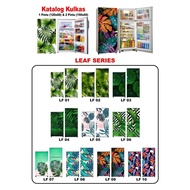 1-door And 2-door Refrigerator Stickers With LEAF Motifs/MOSTERA VINYL Plum Leaves