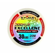 Kyoda Excellent 100% Fluorocarbon Leader Line/Tali Perambut Hantu 20m (15/20/30/40/50lbs)