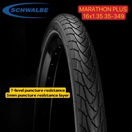 Schwalbe Marathon Plus 16x1.35 35-349 Tire Folding Bike tyre 7-level puncture resistance 5mm punctur