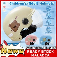Kids/Adult Helmet Motorcycle Safety Helmet Budak Motor Helmet Scooter Half Face Cartoon Helmet Topi Keledar Kanak Kanak