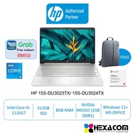 HP Laptop 15s-du3023TX SILVER or 15s-du3024TX GOLD(E-Wallet RM50) [Intel Core i5 1135G7, 8GB RAM /51