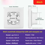 Jinling round Small Exhaust Fan Bathroom Bathroom Glass Window Ventilating Fan Toilet Strong For Hom