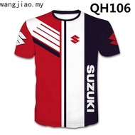 New Summer Tshirt Casual Suzuki Motor Car Logo 3D Printing Racer BMW T-shirt High-quality Harajuku S