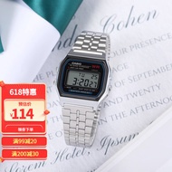 卡西欧（CASIO）手表 运动系列 多功能简约中性小方块学生电子情侣表 A159WA-N1