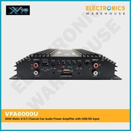 ▧ ◧ ♚ XxxV18 VFA6000U BT 3600 Watts 4/3/2 Channel Car Audio Power Amplifier with USB/SD Input,Bluet