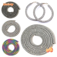 UMISTY Glass Crystal Cord DIY Shoelace Bracelet Shoes Bags Full Rhinestone Pipe