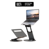 ULTi Atlas Standing Laptop Stand for Desk | 360° Rotation | Adjustable Height | Swivel &amp; Foldable | Ergonomic Riser