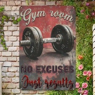 HELLOYOUNG Vintage Gym Poster Metal Tin Sign Home Decor Wall Art 8x12inch