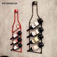KOTAKAN13A Oversized Retro Wine Rack, Decoration Iron Wall Hanging Wine Holder,  Wall Mounted Displa