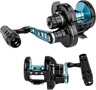 THKFISH Slow Pitch Jigging Reel, 55lbs Max Drag 6.3:1,9+2 Stainless BB Lever Drag Saltwater Heavy Du