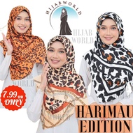Muslimah Bawal Satin Leopard Print Hijab Silk Corak Harimau Tudung Scarf
