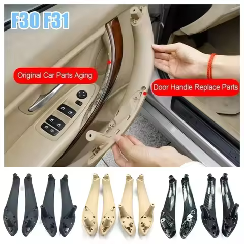 4PCS Interior Door Panel Pull Handle Excellent PC Plastics Prolonged Durable Set For BMW 3 Series F3