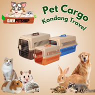 DJEVPETSHOP Pet Cargo Kandang Travel Kucing Anjing Delivery  Cat Dog Tray Pintu Besi Premium Top