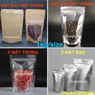 Silver inner pocket bag, 2-sided inner zip bag, silver zip bag, class 1 stand-up paper zip bag, beau