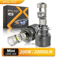 HLXG H7 H4 Canbus Car Headlight Mini Lens H11 H8 9005 9006 HB3 HB4 LED Projector Bulb 6000K Auto Mot