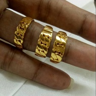 24k gold plated centipede chain ring