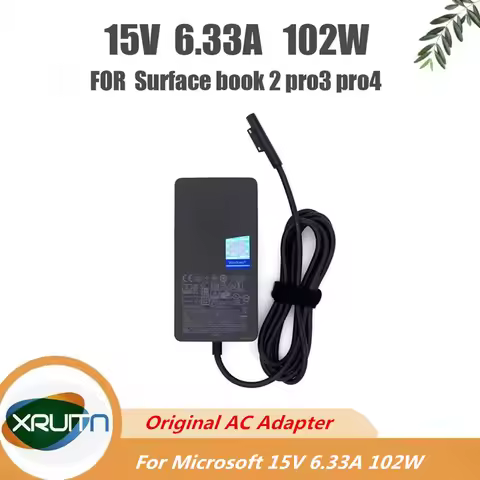 15V 6.33A 102W Charger For Microsoft Surface Laptop Surface Book 2 Surface Go Surface Pro 6 7 Pro 5 