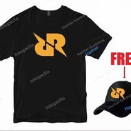 baju team rrq kaos gamming team rrq free topi - merah xl