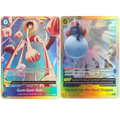 Proxy ONE PIECE Anime Card PRB02 Gum-GUM Rain OP02-068 You're the One Who Should Disappear OP06-115 