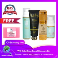 WII AcbeGone Facial Skincare Set with Cleanser, Peel Off Mask, Essence Gel and Insta Coverup